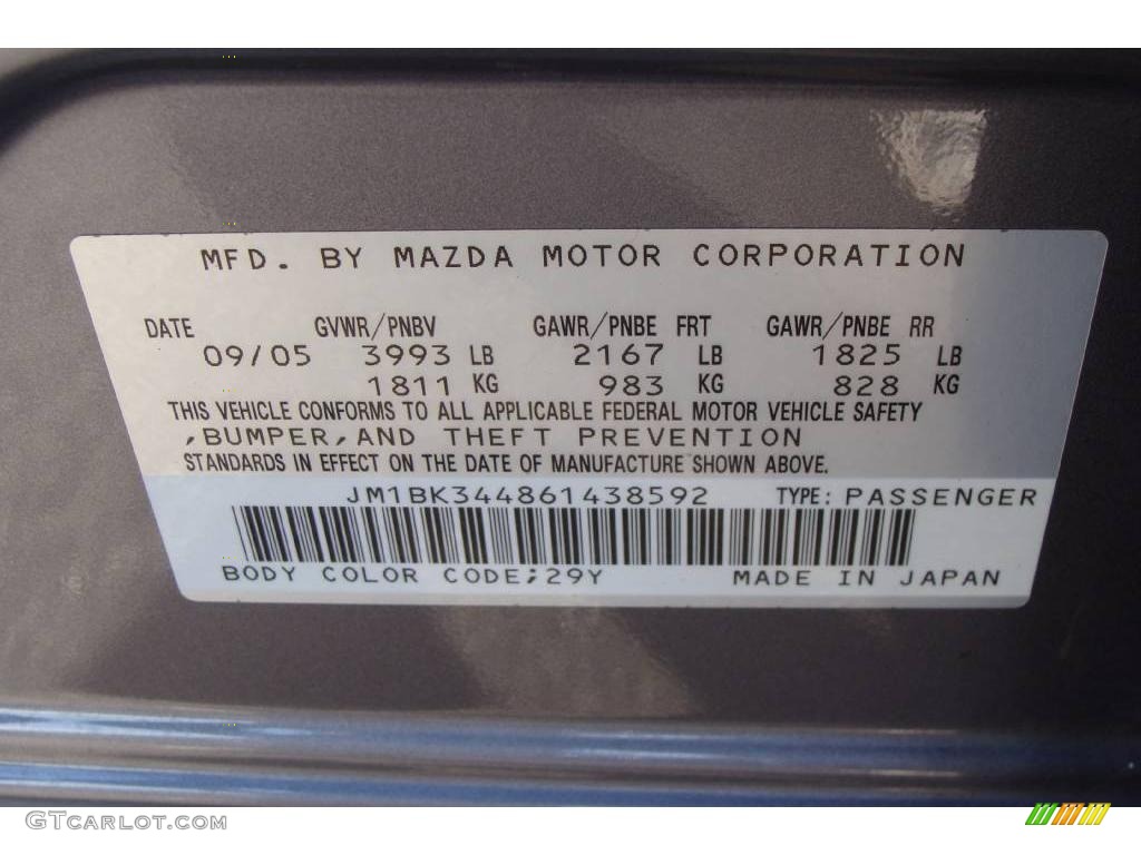 2006 MAZDA3 s Touring Hatchback - Titanium Gray Metallic / Black photo #15