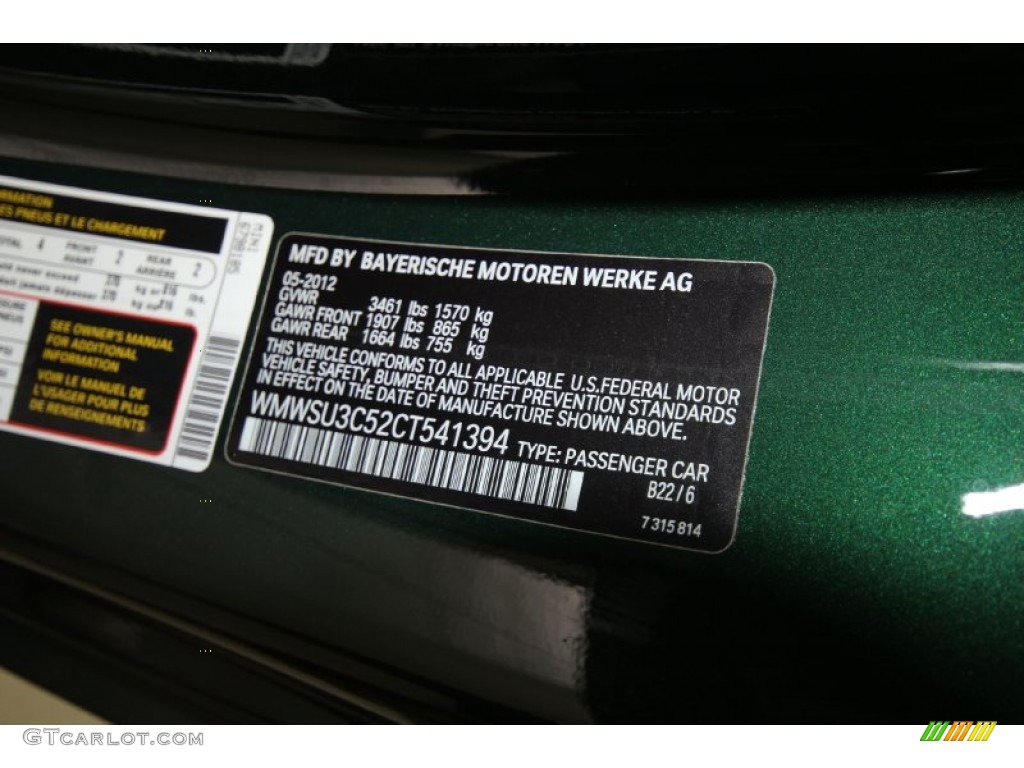 2012 Cooper Hardtop - British Racing Green II Metallic / Carbon Black photo #10