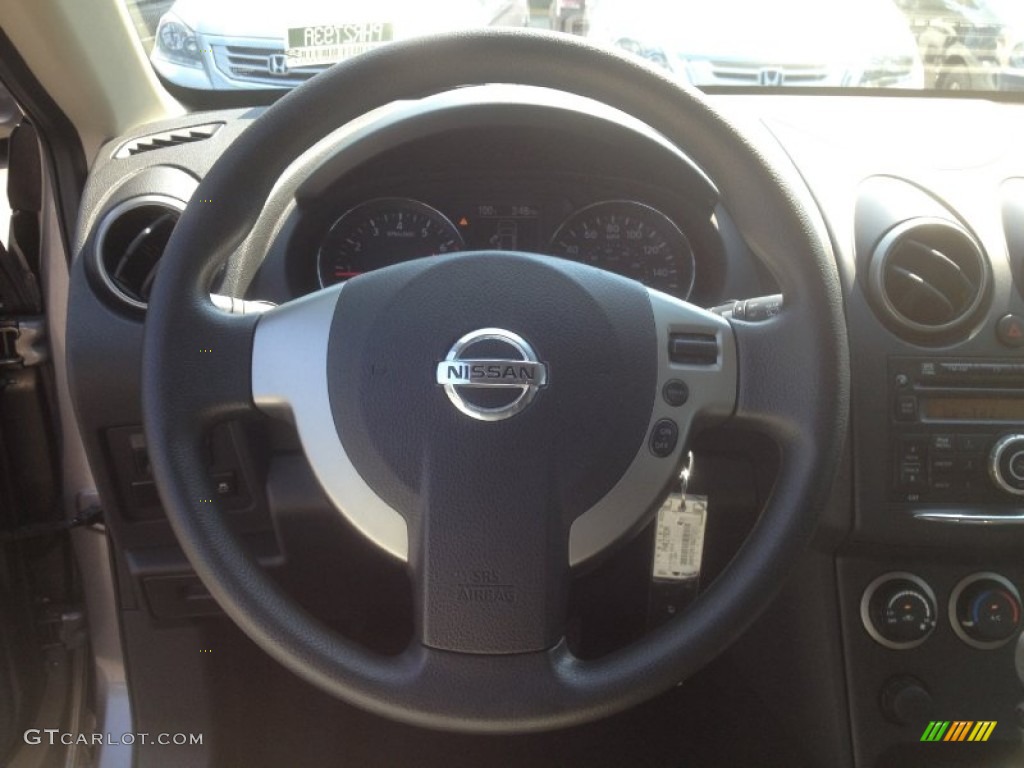 2011 Rogue S AWD - Platinum Graphite / Black photo #24