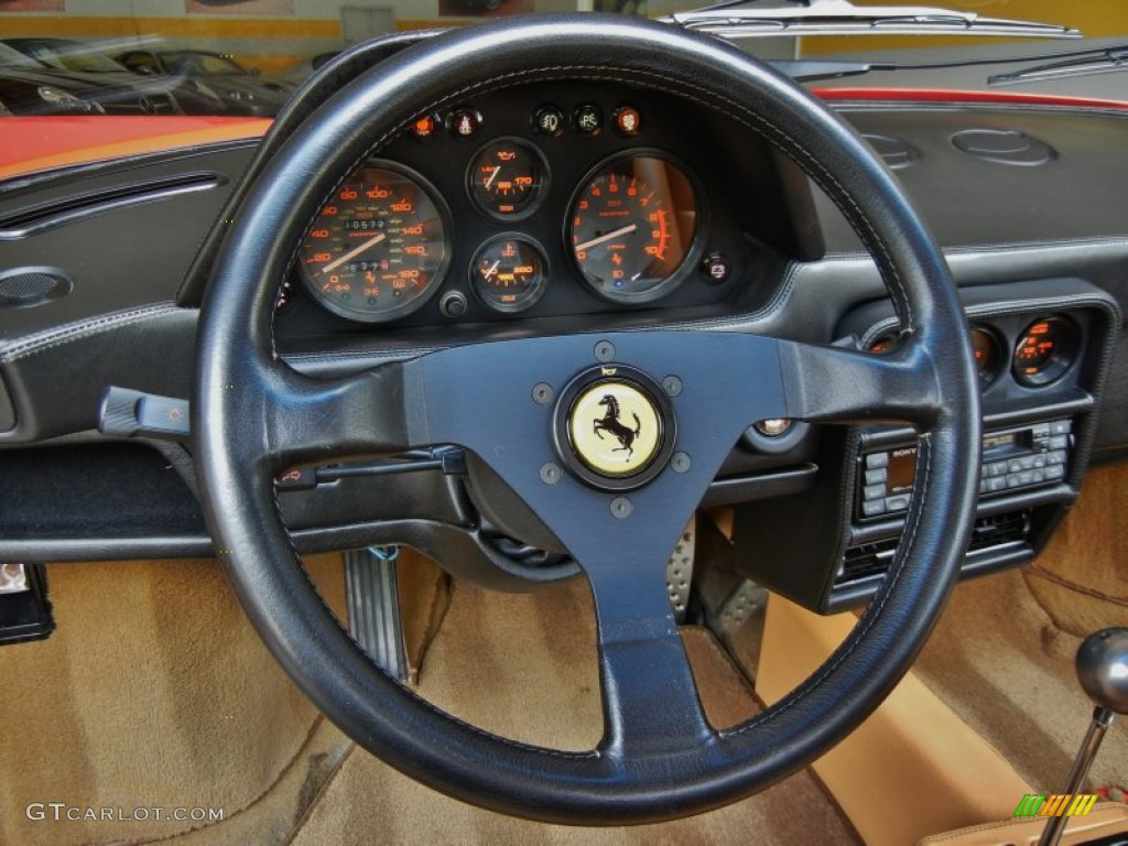 1989 Ferrari 328 GTB Beige Steering Wheel Photo #66970744