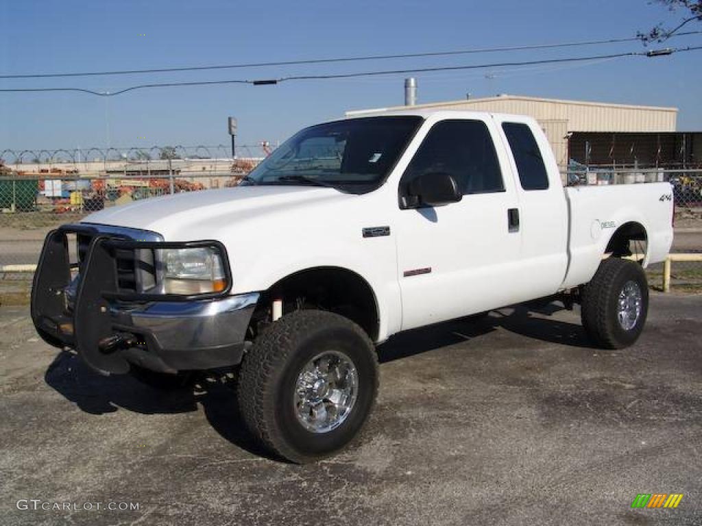 2004 F250 Super Duty XLT SuperCab 4x4 - Oxford White / Medium Flint photo #1