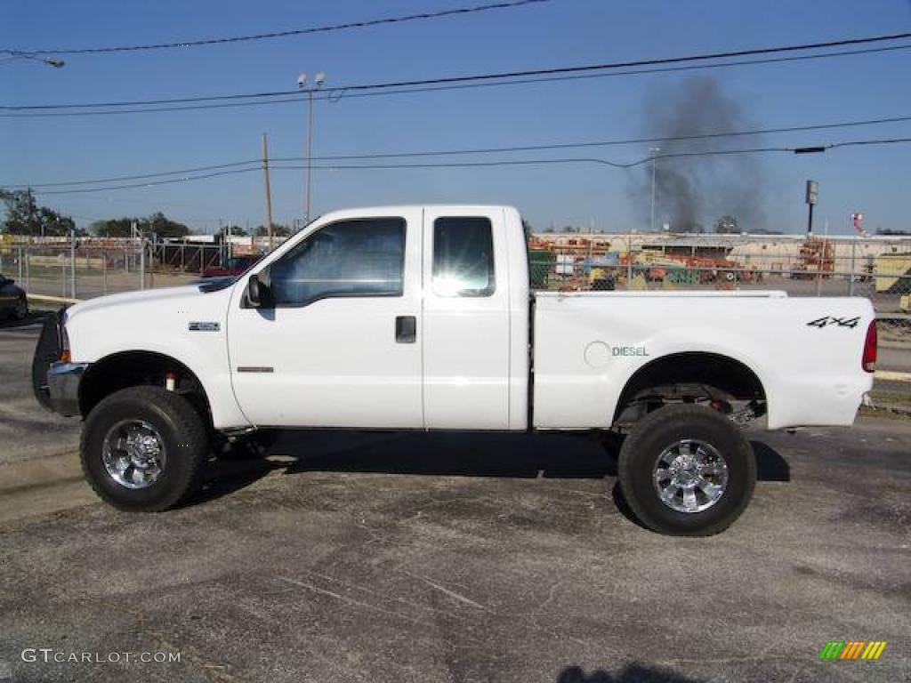 2004 F250 Super Duty XLT SuperCab 4x4 - Oxford White / Medium Flint photo #9