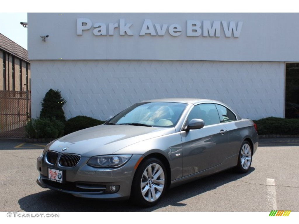 2012 3 Series 328i Convertible - Space Grey Metallic / Coral Red/Black photo #1