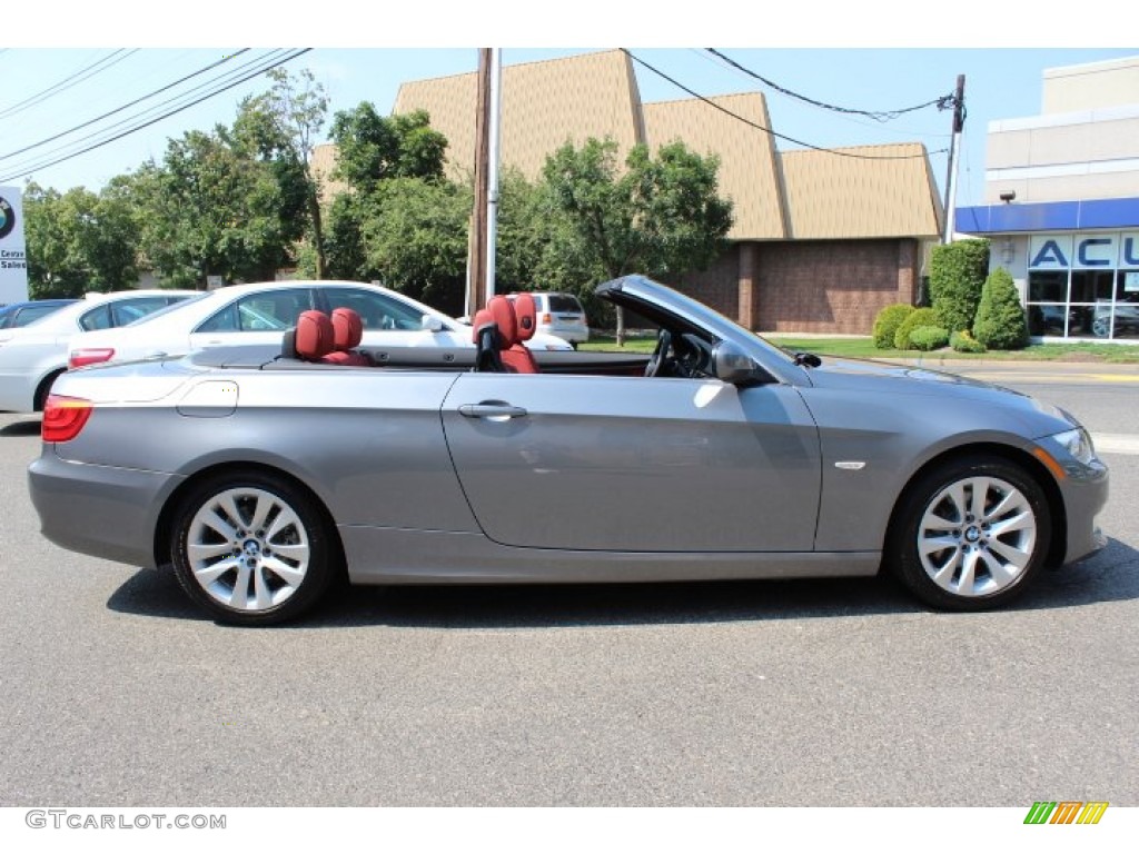 2012 3 Series 328i Convertible - Space Grey Metallic / Coral Red/Black photo #4