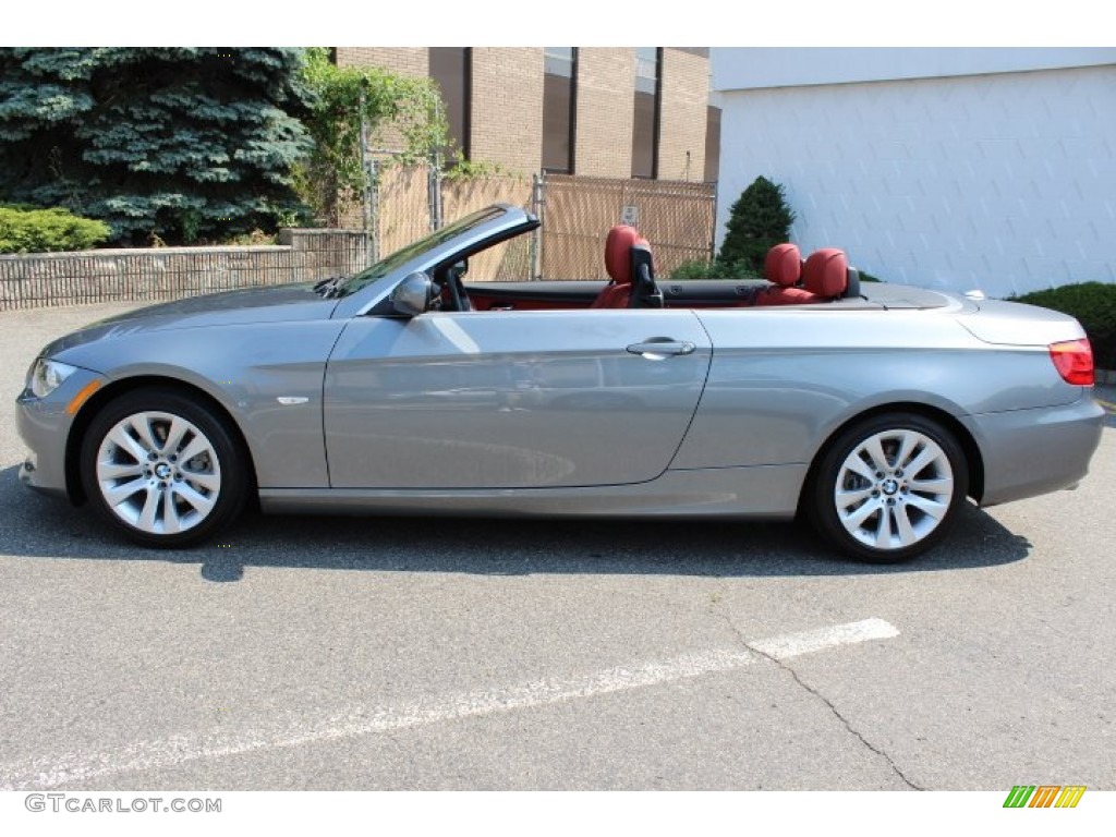 2012 3 Series 328i Convertible - Space Grey Metallic / Coral Red/Black photo #8