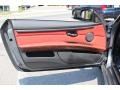 Coral Red/Black 2012 BMW 3 Series 328i Convertible Door Panel
