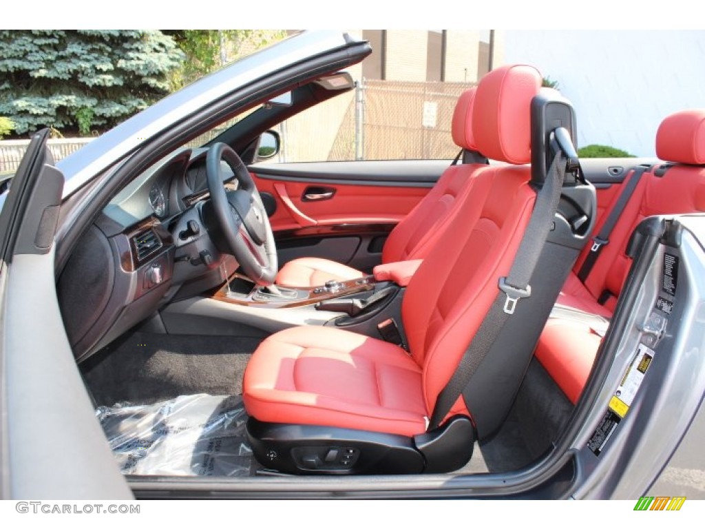 2012 3 Series 328i Convertible - Space Grey Metallic / Coral Red/Black photo #11