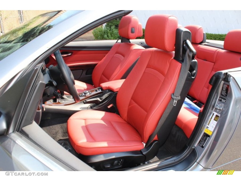 2012 3 Series 328i Convertible - Space Grey Metallic / Coral Red/Black photo #12