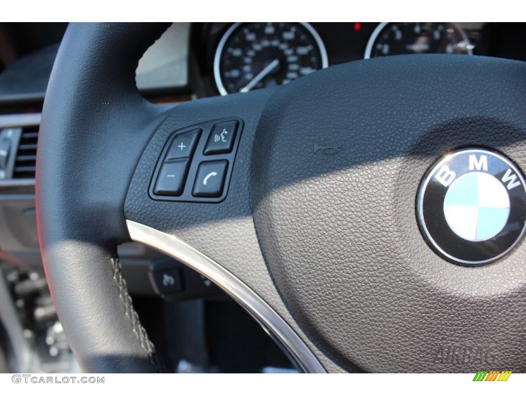 2012 3 Series 328i Convertible - Space Grey Metallic / Coral Red/Black photo #17