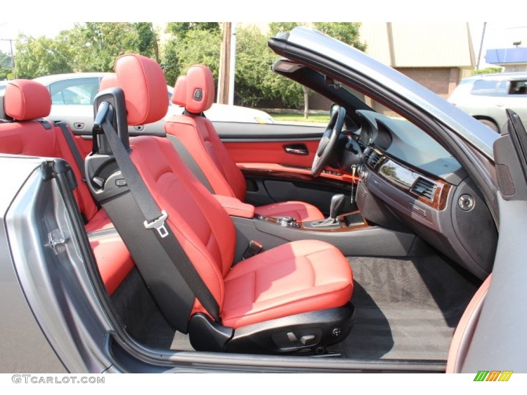 2012 3 Series 328i Convertible - Space Grey Metallic / Coral Red/Black photo #25