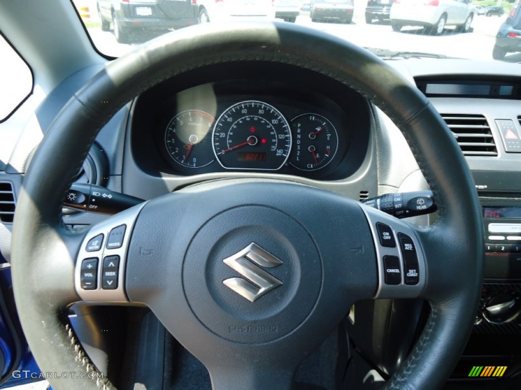 2007 SX4 AWD - Techno Blue Metallic / Black photo #25