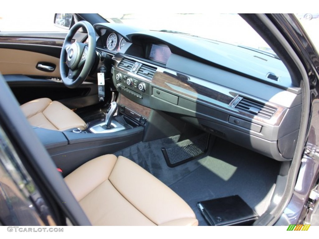 2010 BMW 5 Series 528i Sedan Natural Brown Dashboard Photo #66976936