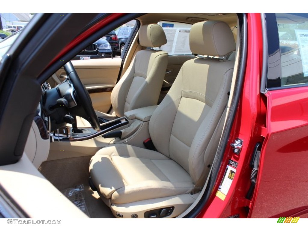 2009 3 Series 328i Sedan - Crimson Red / Beige photo #12