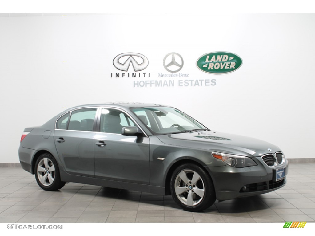 2007 5 Series 530xi Sedan - Titanium Grey Metallic / Black photo #1