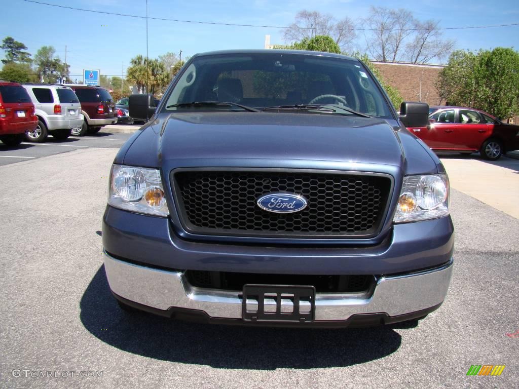 2005 F150 XLT SuperCab - Medium Wedgewood Blue Metallic / Medium Flint Grey photo #8