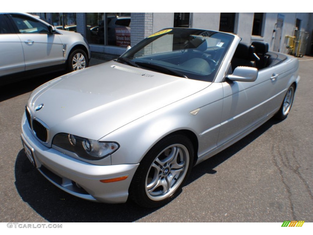 2004 3 Series 330i Convertible - Titanium Silver Metallic / Black photo #17