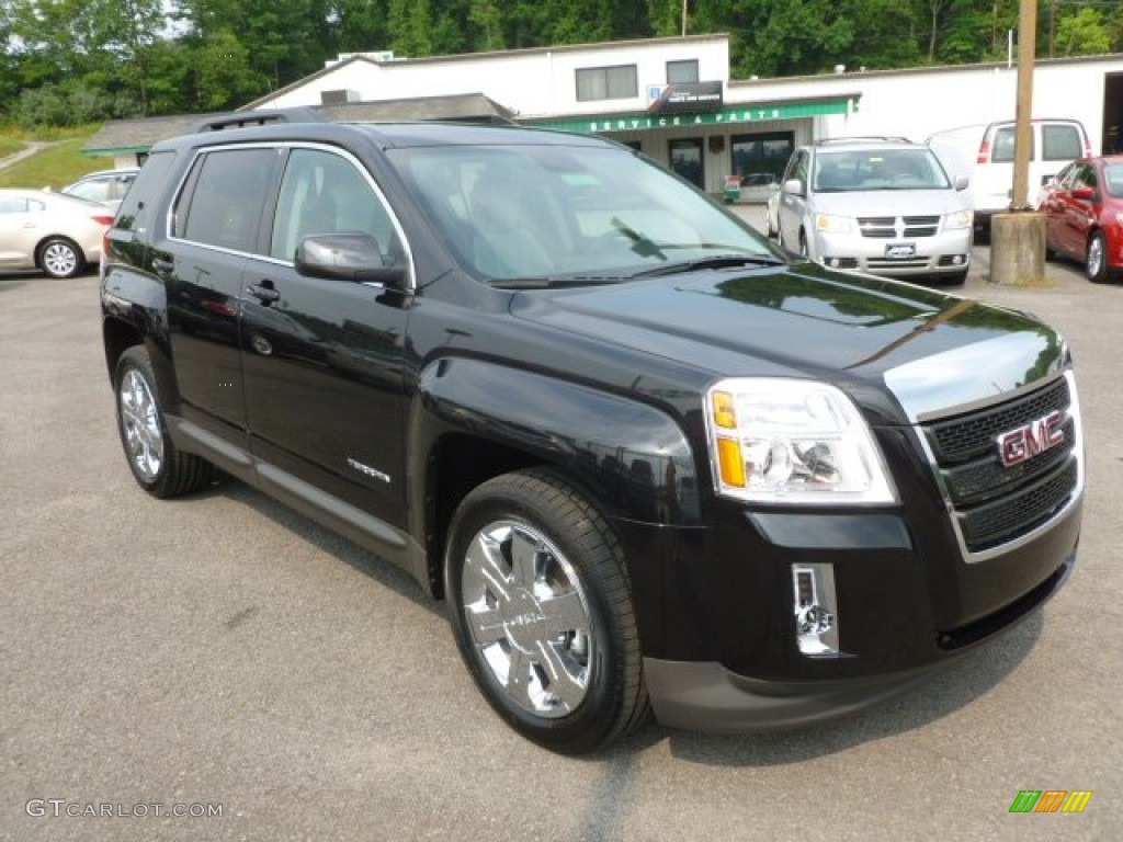 2012 Terrain SLT AWD - Carbon Black Metallic / Light Titanium photo #1