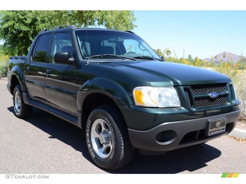 2004 Explorer Sport Trac XLT - Aspen Green Metallic / Medium Dark Flint/Dark Flint photo #11