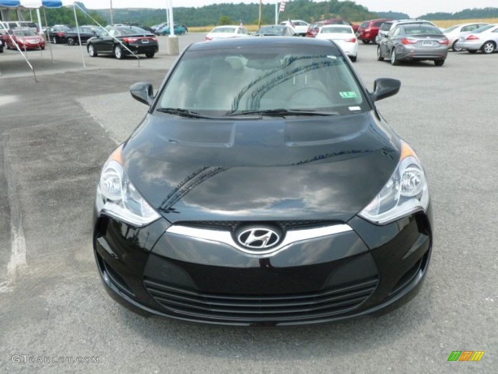 2012 Veloster  - Ultra Black / Gray photo #2