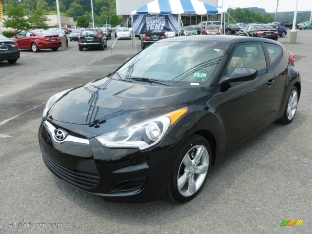 2012 Veloster  - Ultra Black / Gray photo #3