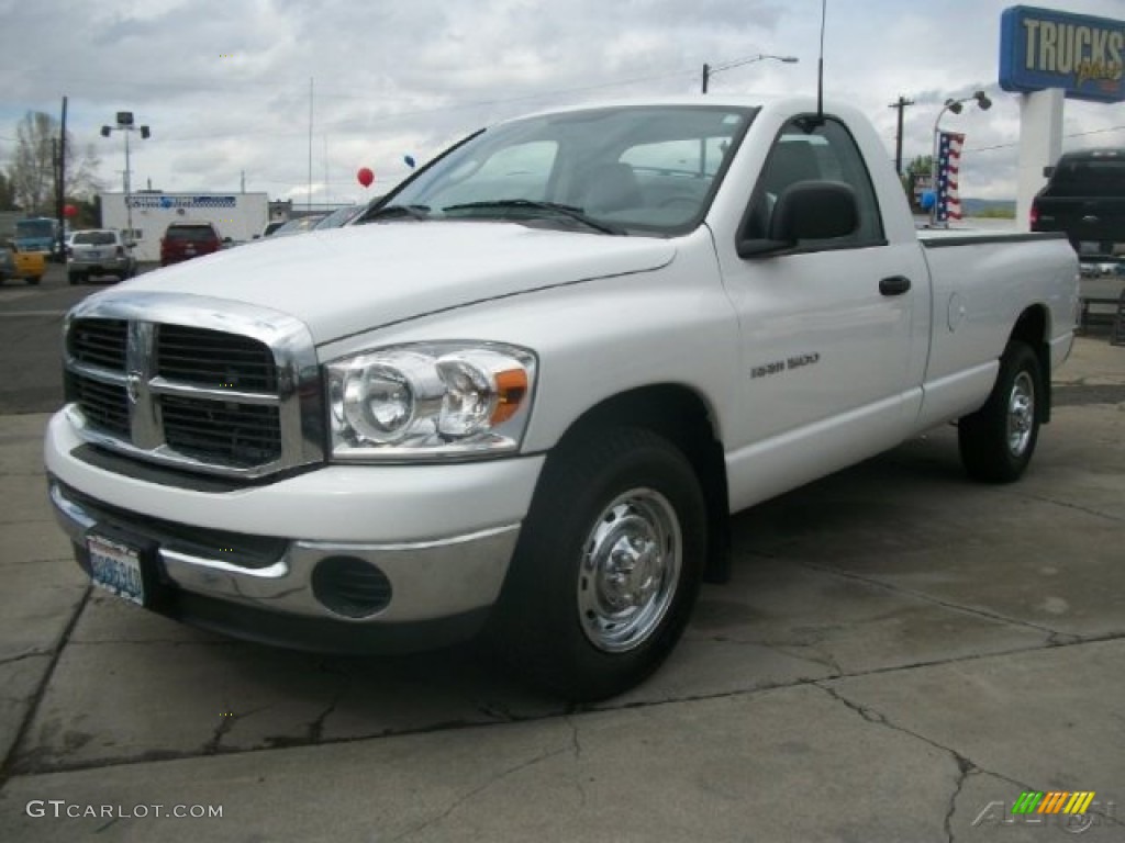 2007 Ram 1500 ST Regular Cab - Bright White / Medium Slate Gray photo #25