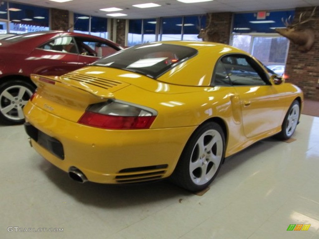 2004 911 Turbo Cabriolet - Speed Yellow / Black photo #7