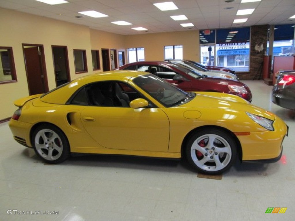 Speed Yellow 2004 Porsche 911 Turbo Cabriolet Exterior Photo #66981493