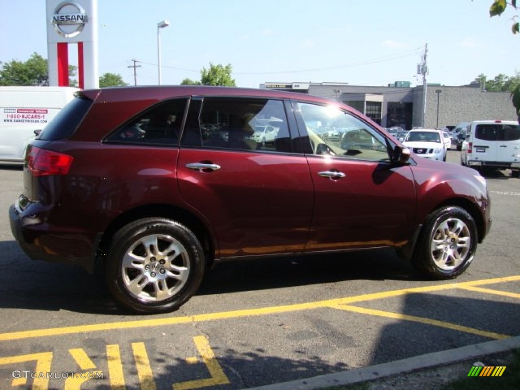 Dark Cherry Pearl 2009 Acura MDX Standard MDX Model Exterior Photo #66981555