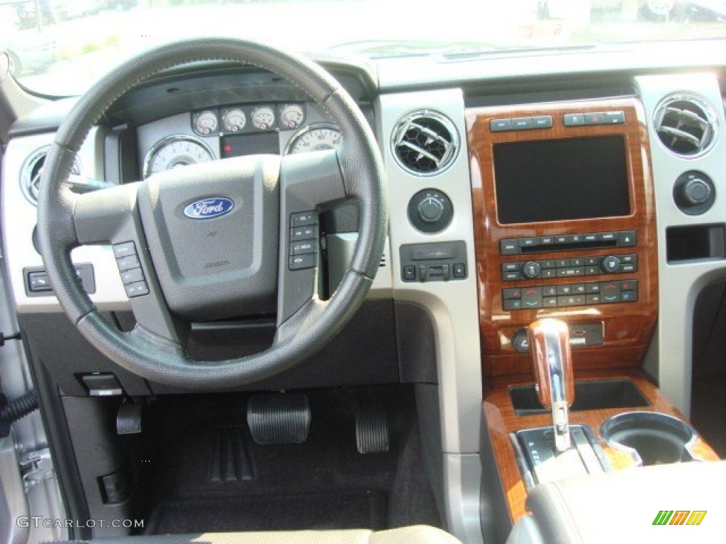 2010 F150 Lariat SuperCab 4x4 - Ingot Silver Metallic / Black photo #10