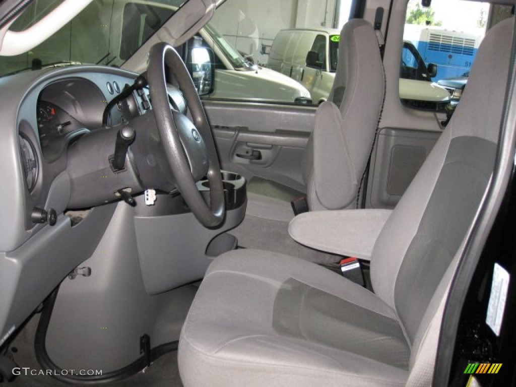 2007 E Series Van E350 Super Duty XLT Passenger - Black / Medium Flint Grey photo #8