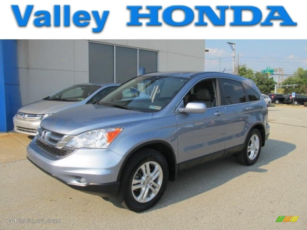2010 CR-V EX-L AWD - Glacier Blue Metallic / Gray photo #1