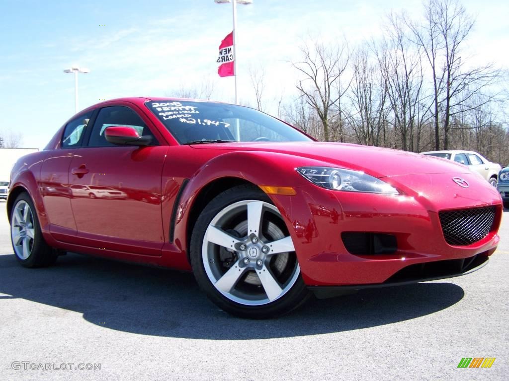 2008 RX-8 Touring - Velocity Red Mica / Black photo #9
