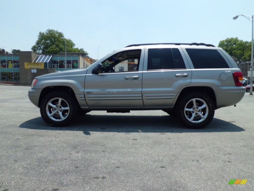 2001 Grand Cherokee Limited 4x4 - Silverstone Metallic / Agate/Light Taupe photo #1