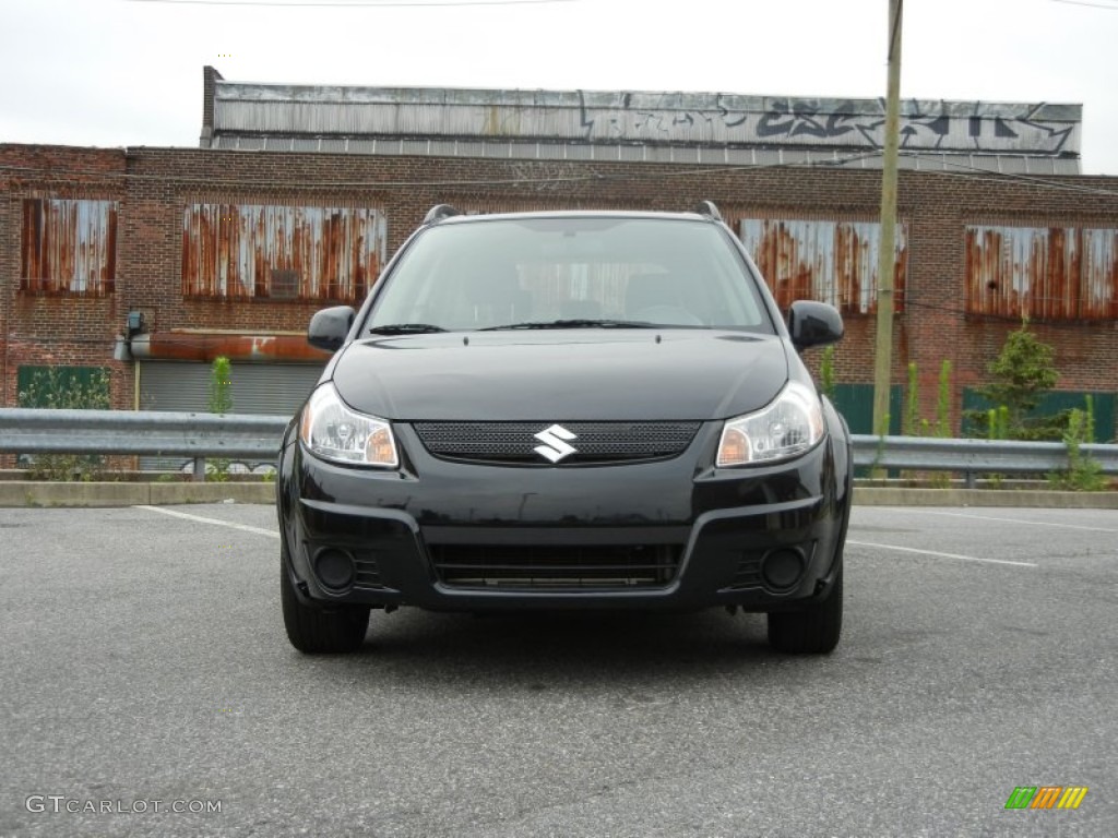 2008 SX4 Crossover - Black Pearl Metallic / Black photo #6