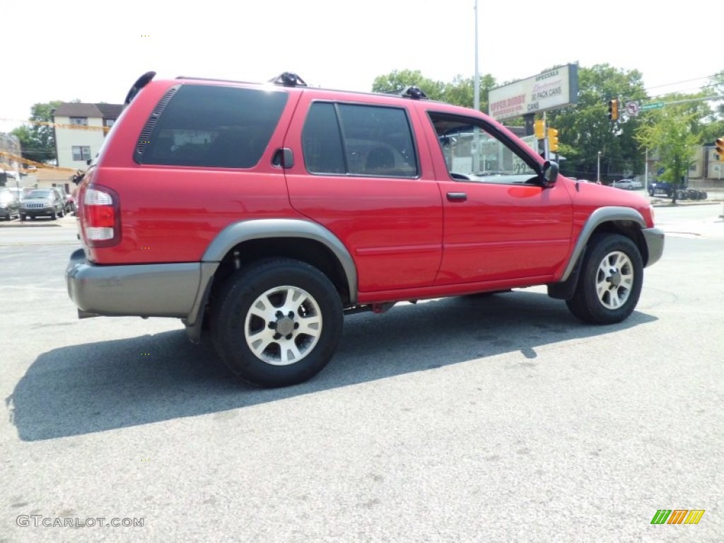 2001 Pathfinder SE 4x4 - Crimson Blaze Red / Charcoal photo #11