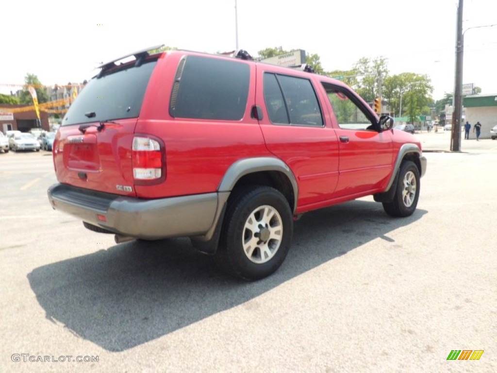 2001 Pathfinder SE 4x4 - Crimson Blaze Red / Charcoal photo #12