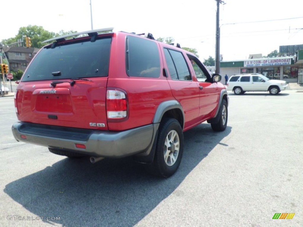 2001 Pathfinder SE 4x4 - Crimson Blaze Red / Charcoal photo #13