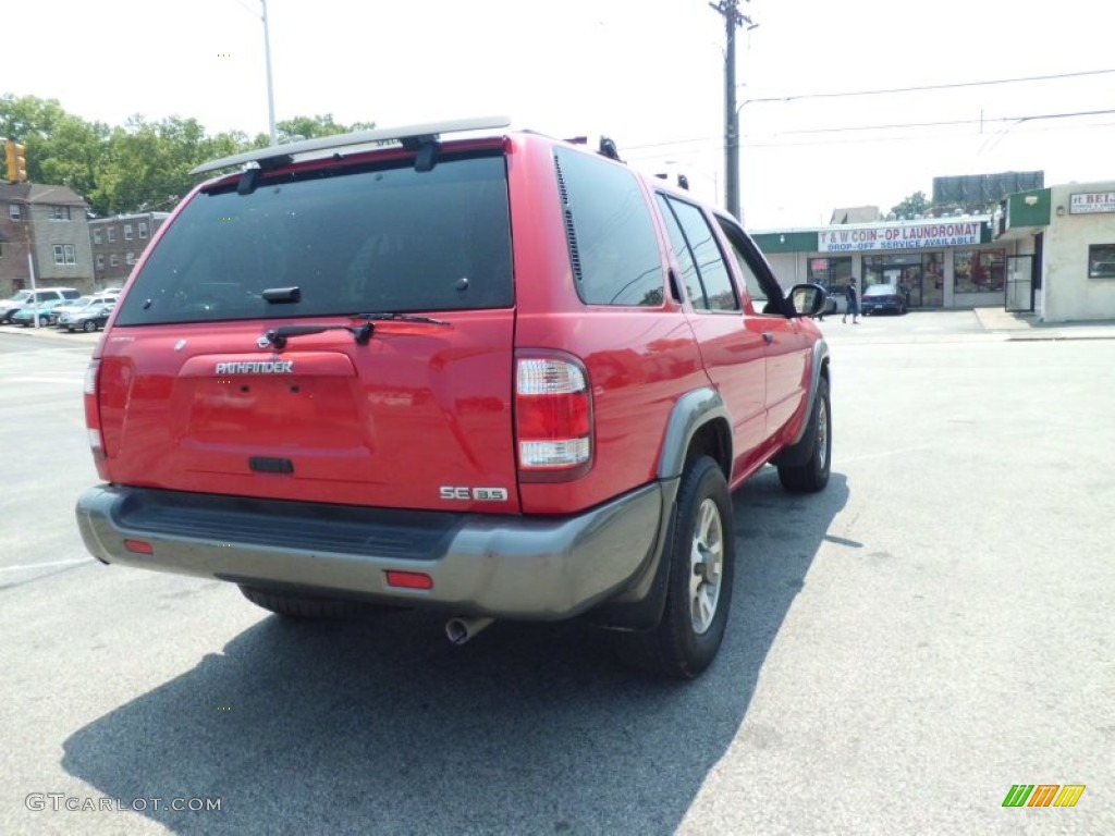 2001 Pathfinder SE 4x4 - Crimson Blaze Red / Charcoal photo #14