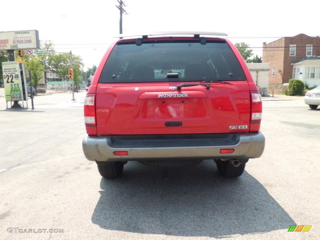 2001 Pathfinder SE 4x4 - Crimson Blaze Red / Charcoal photo #15