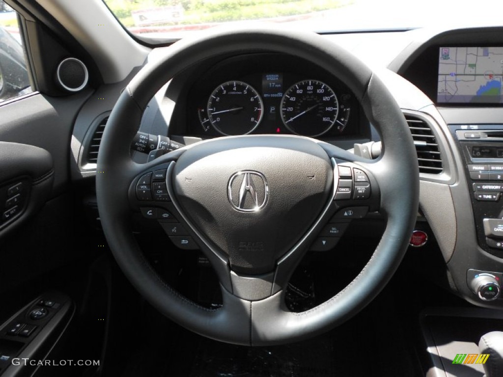 2013 Acura RDX Technology Ebony Steering Wheel Photo #66987853