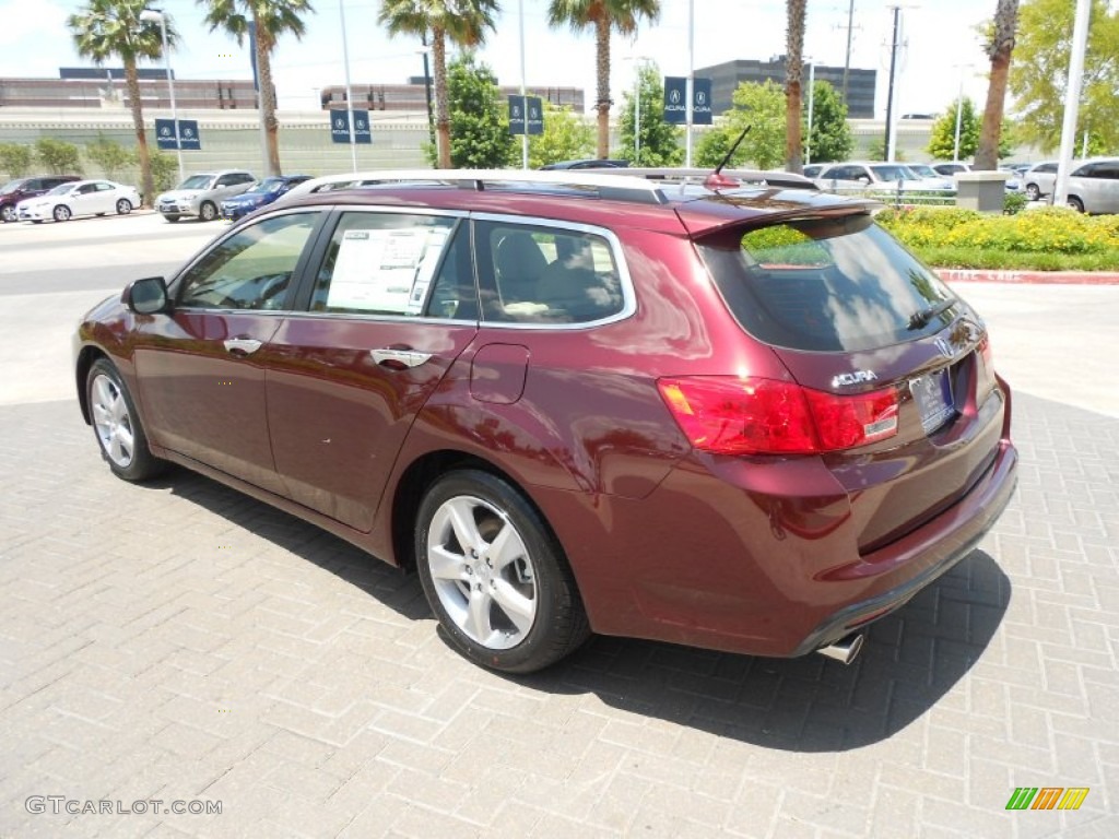 Basque Red Pearl 2012 Acura TSX Technology Sport Wagon Exterior Photo #66988417