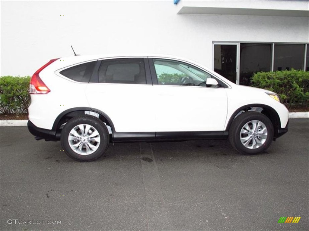 2012 CR-V EX-L 4WD - White Diamond Pearl / Beige photo #2