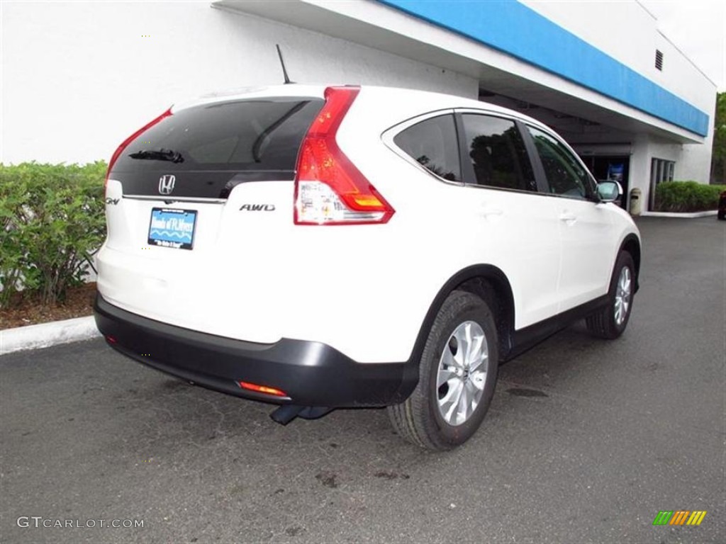 2012 CR-V EX-L 4WD - White Diamond Pearl / Beige photo #3