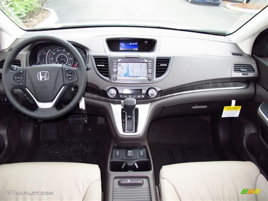 2012 CR-V EX-L 4WD - White Diamond Pearl / Beige photo #4