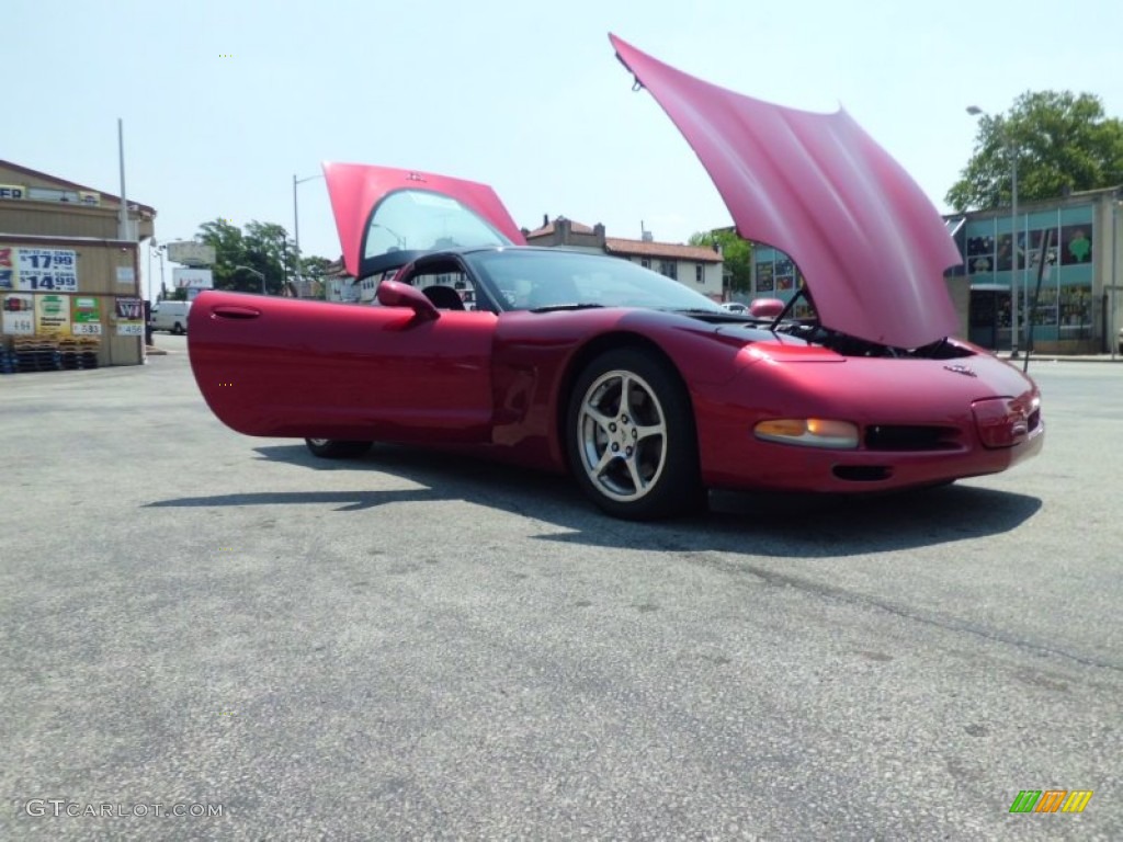 2004 Corvette Coupe - Magnetic Red Metallic / Black photo #47