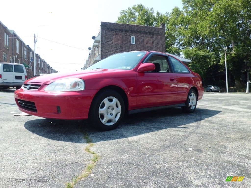 2000 Civic EX Coupe - Milano Red / Dark Gray photo #1