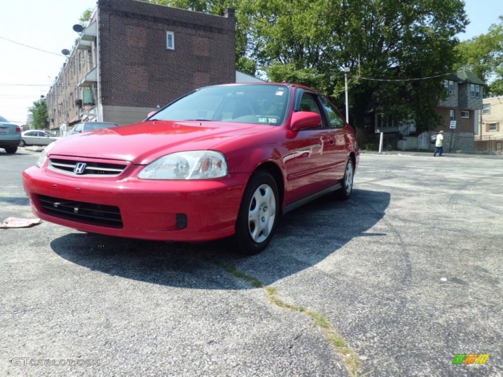 2000 Civic EX Coupe - Milano Red / Dark Gray photo #3