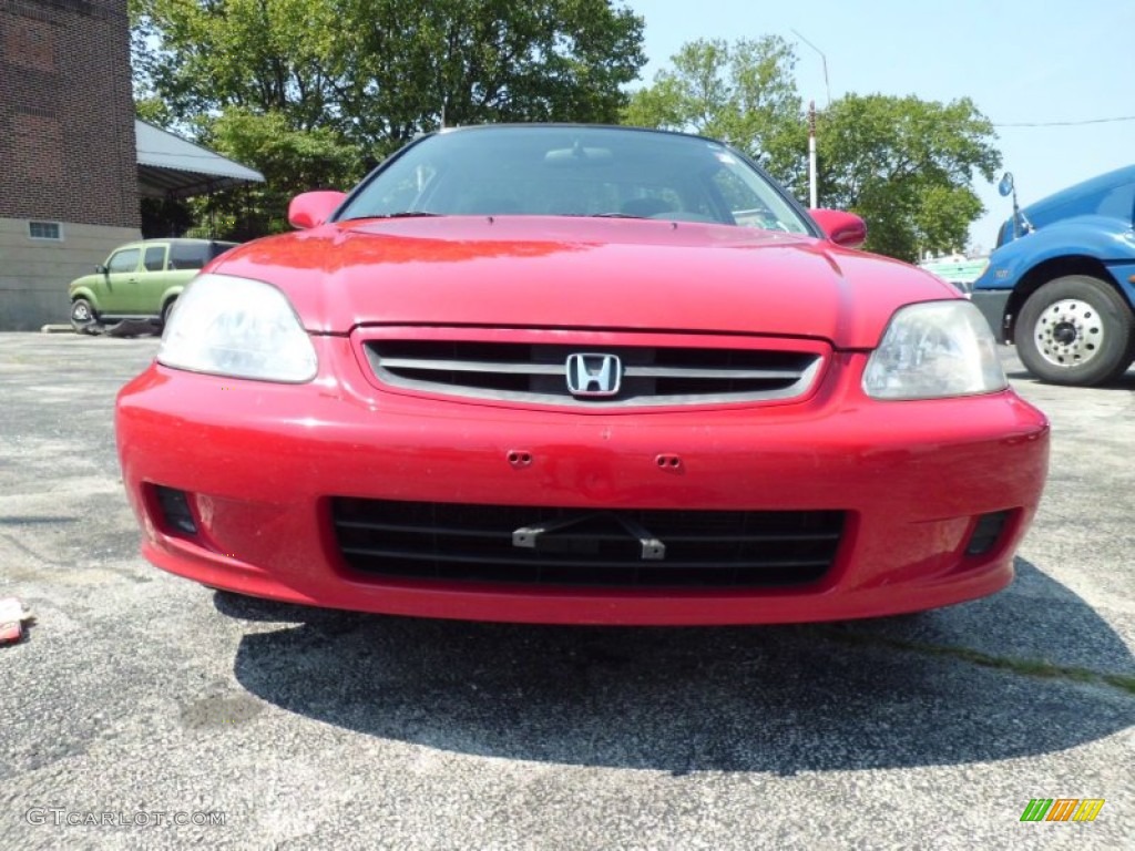 2000 Civic EX Coupe - Milano Red / Dark Gray photo #4