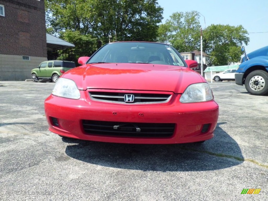 2000 Civic EX Coupe - Milano Red / Dark Gray photo #5