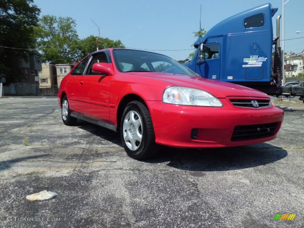 2000 Civic EX Coupe - Milano Red / Dark Gray photo #7